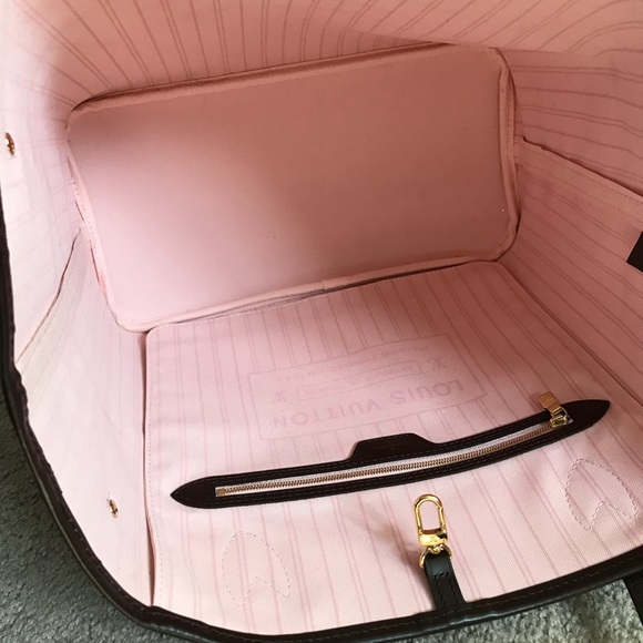 Louis Vuitton neverfull mm Damier Ebene rose - Picture 5 of 8
